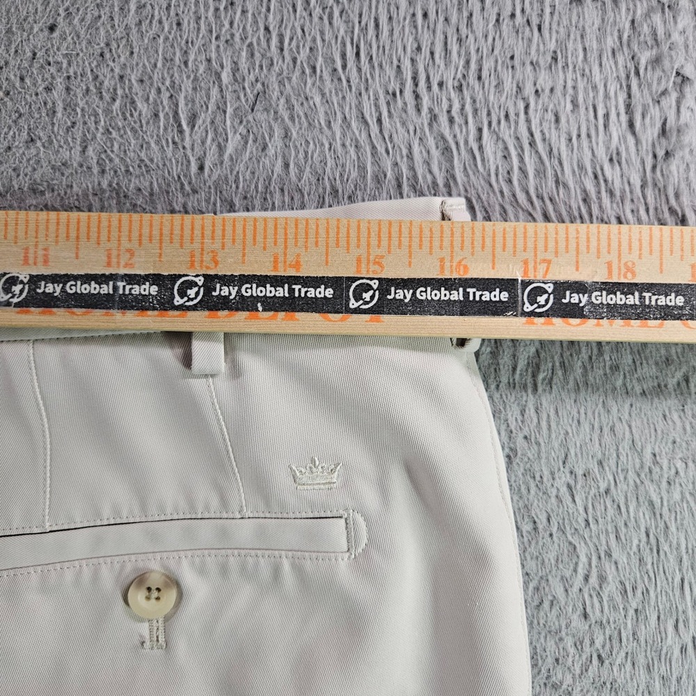 Peter Millar Crown Sport Mens 32 Beige Performance Golf Shorts MCOEB82 Stone - Picture 7 of 9